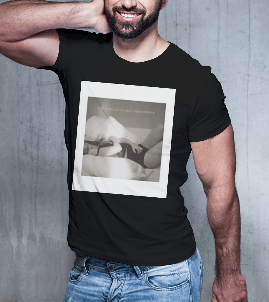 The Tortured Poets Department Lying Down Black And White Photograph T-Shirt