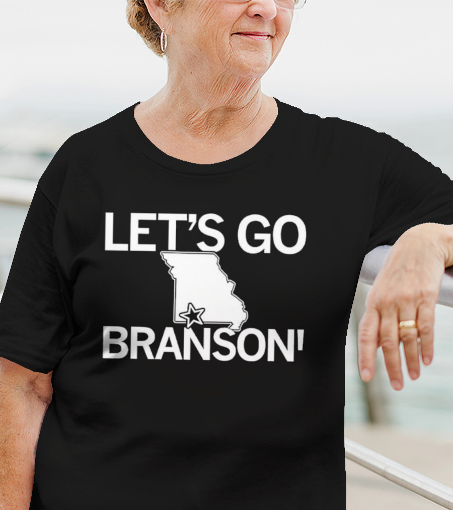 LET'S GO BRANSON MISSOURI STATE OUTLINE STAR LOCATION T-Shirt