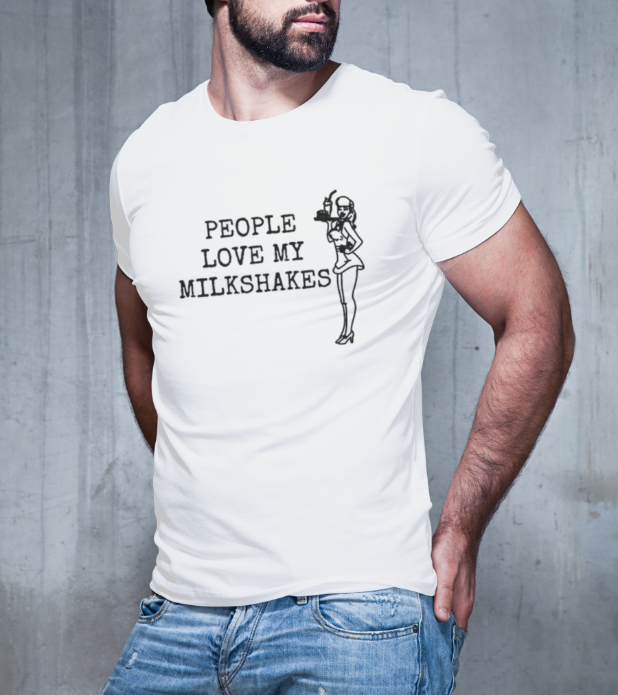 People Love My Milkshakes Vibe2k Retro Waitress T-Shirt