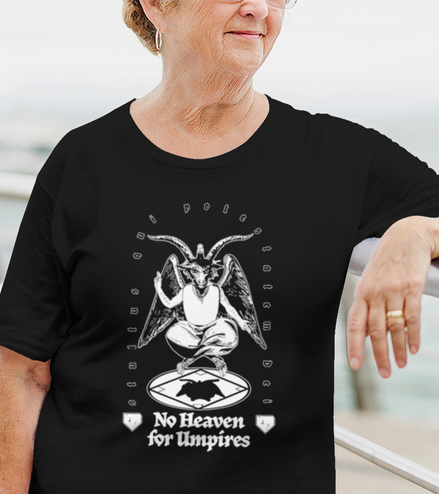 No Heaven For Umpires Goat Baphomet With Pentagram T-Shirt