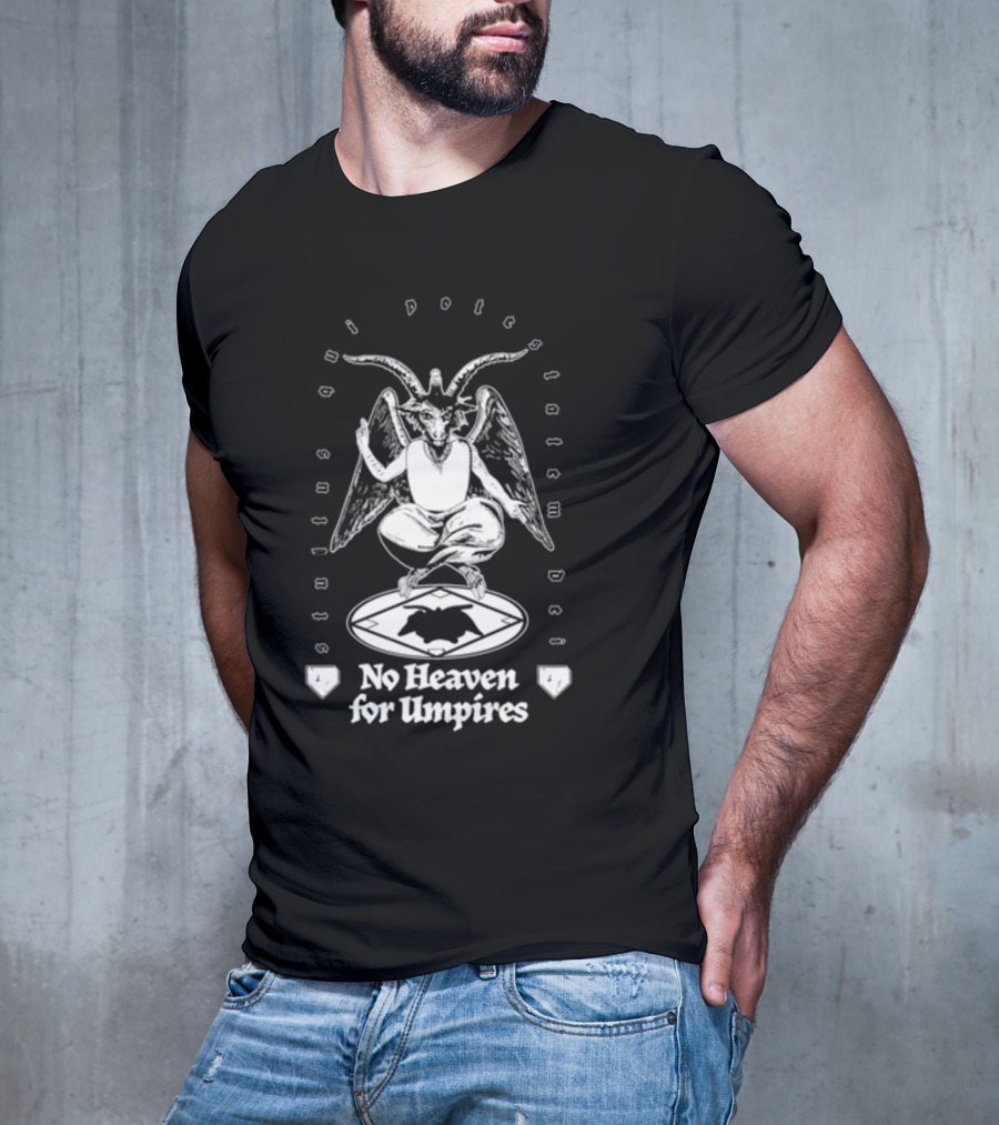 No Heaven For Umpires Goat Baphomet With Pentagram T-Shirt
