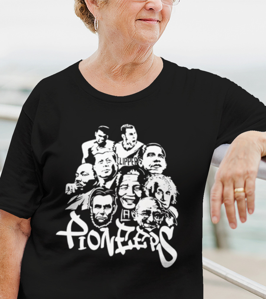 Clippers Players And Historical Pioneer Icons Compilation T-Shirt