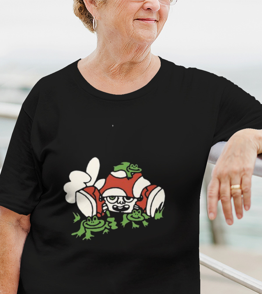 Man I Love Frogs Mushroom Character With Frogs T-Shirt