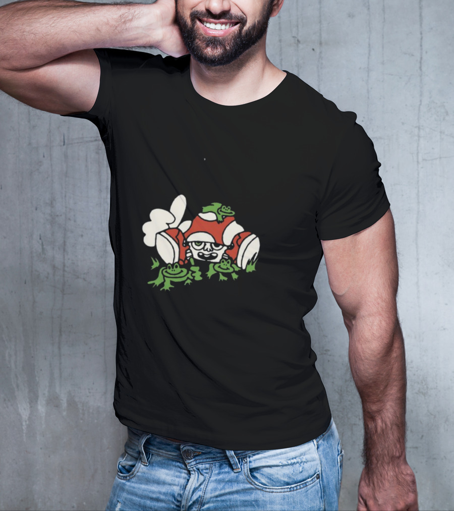 Man I Love Frogs Mushroom Character With Frogs T-Shirt