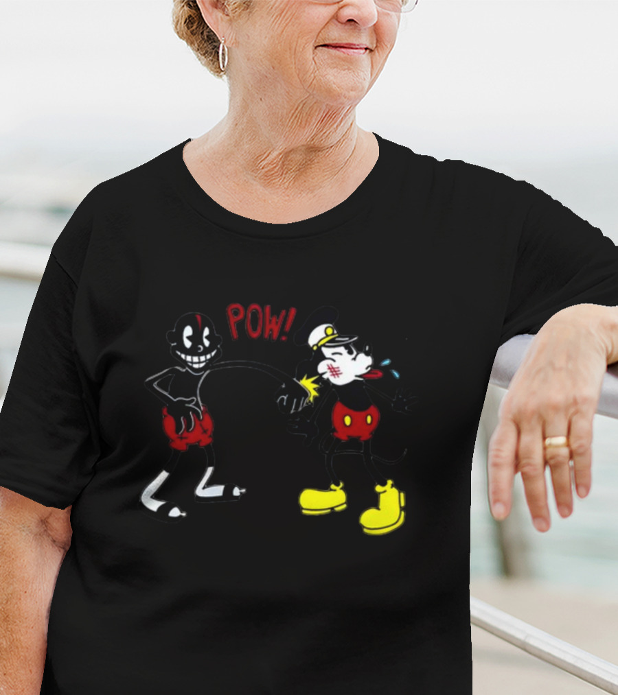 Smalldarkone Knockout POW Vintage Iconic Cartoon Punch T-Shirt