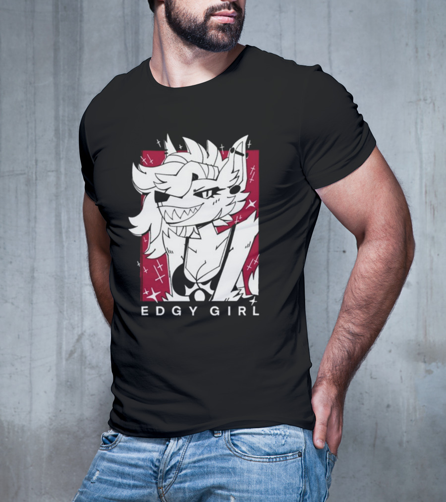 Edgy Girl Doubledog Bitey Puppy Girls T-Shirt