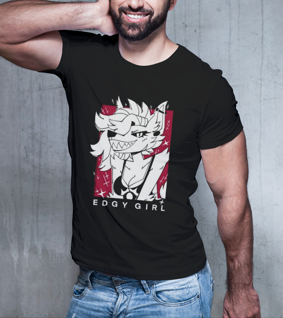 Edgy Girl Doubledog Bitey Puppy Girls T-Shirt