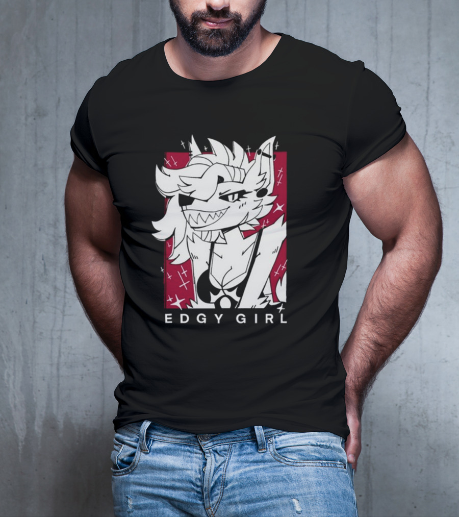 Edgy Girl Doubledog Bitey Puppy Girls T-Shirt