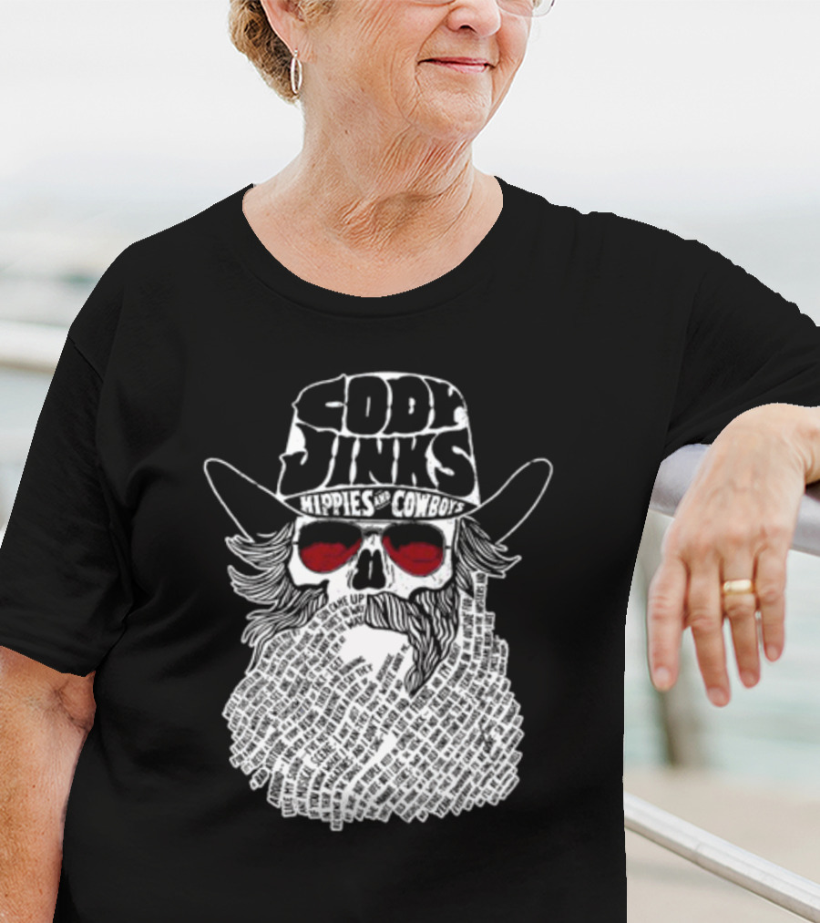 Cody Jinks Hippies And Cowboys Skull T-Shirt