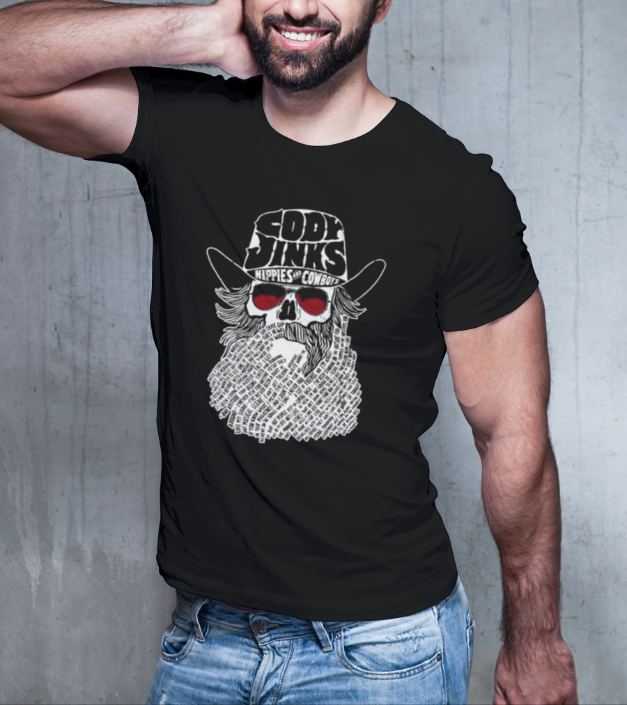 Cody Jinks Hippies And Cowboys Skull T-Shirt