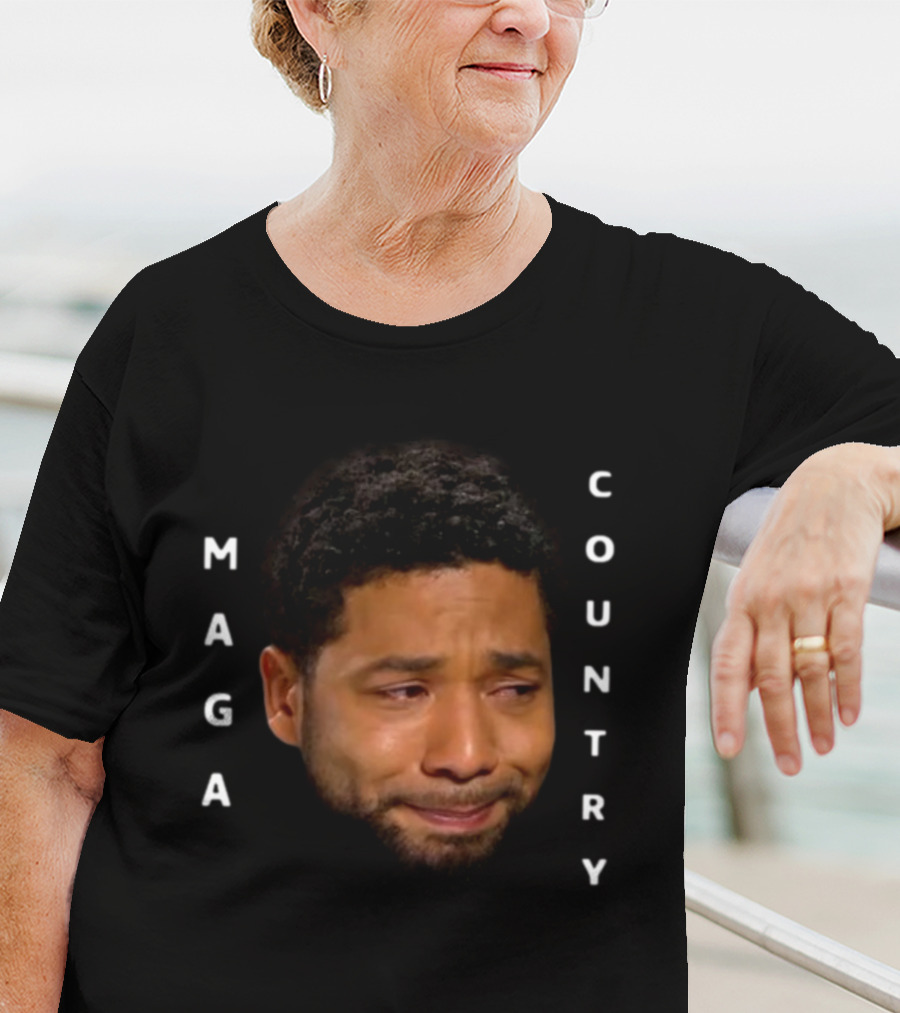 Hollaria Briden Jussie Smollett Crying Face Maga Country T-Shirt