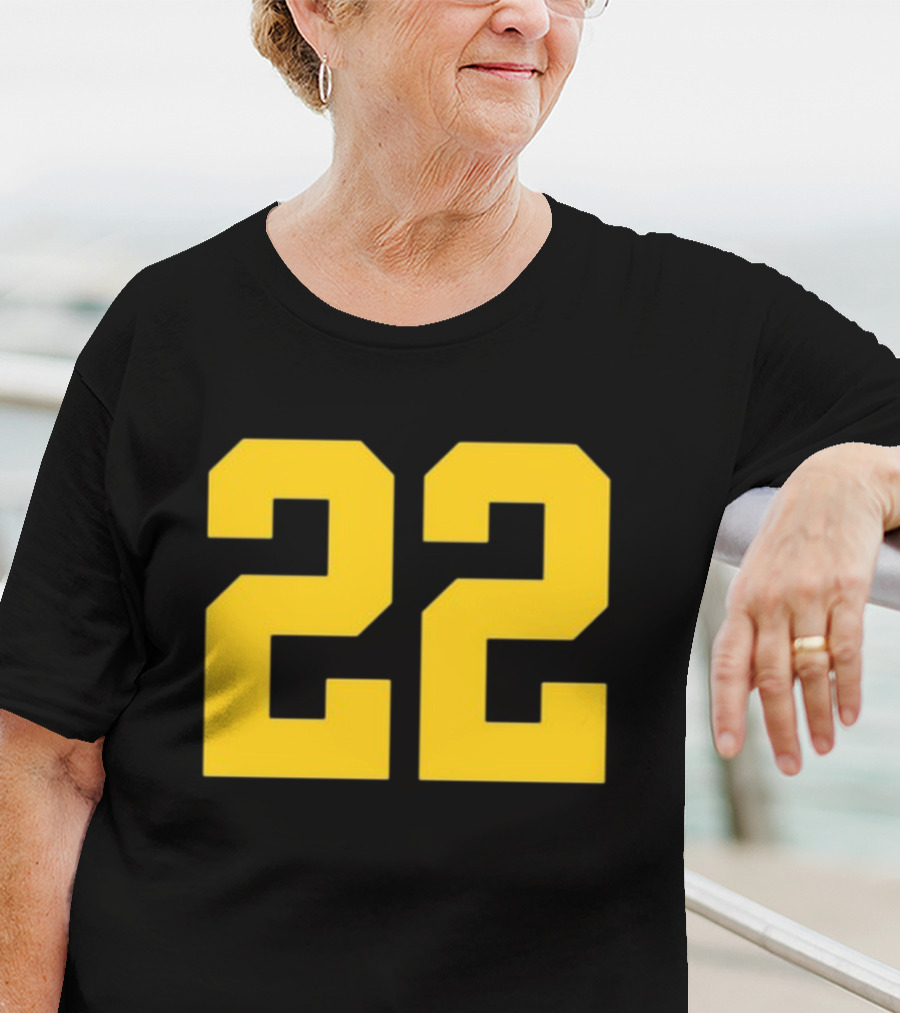Iowa Her 22 Number Yellow T-Shirt