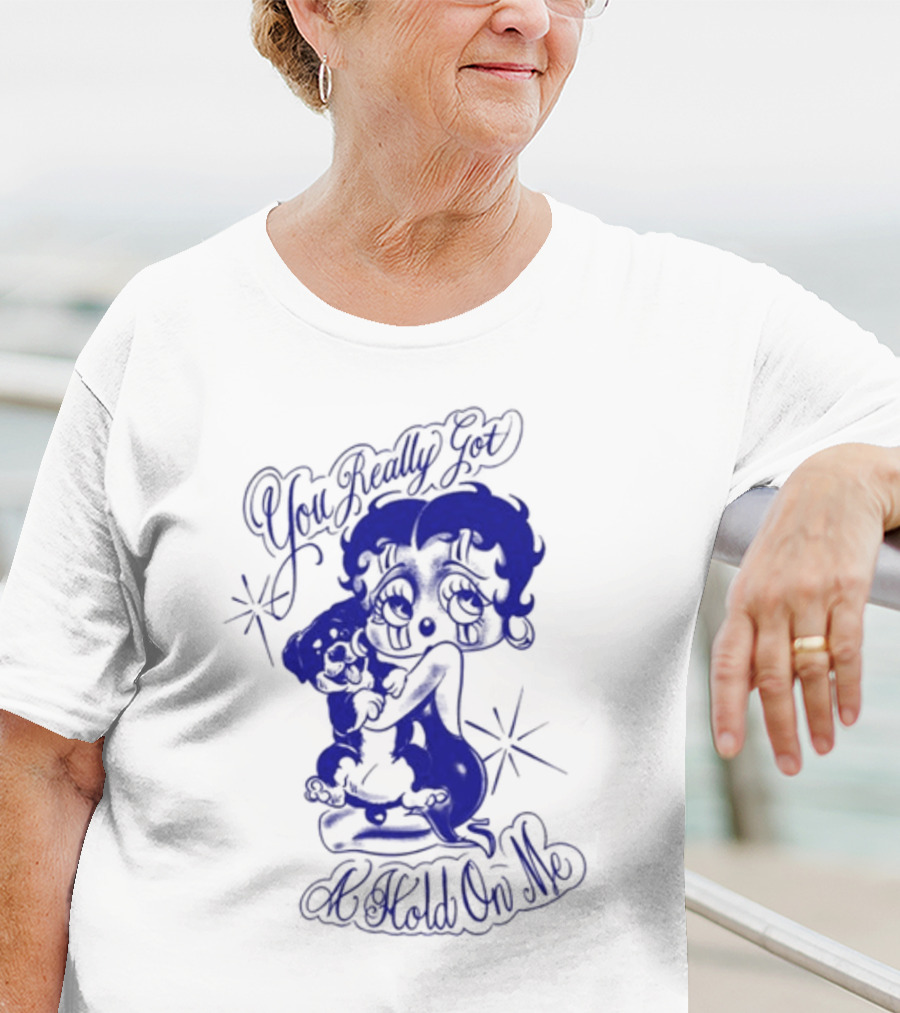 You Really Got A Hold On Me Luxrosa Betty Boop And Pudgy Hugging T-Shirt