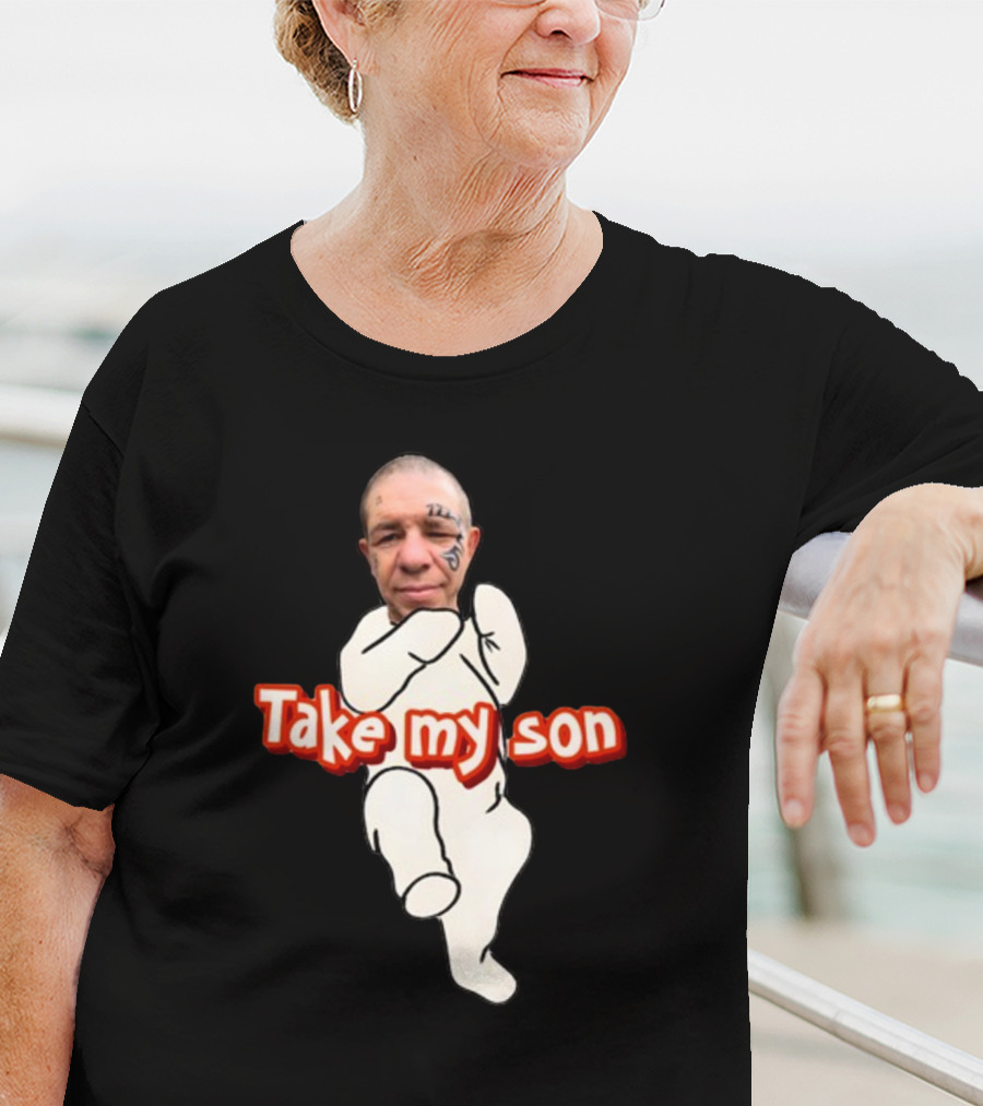 Tike Myson Take My Son Baby Drawing Tattoo Face T-Shirt