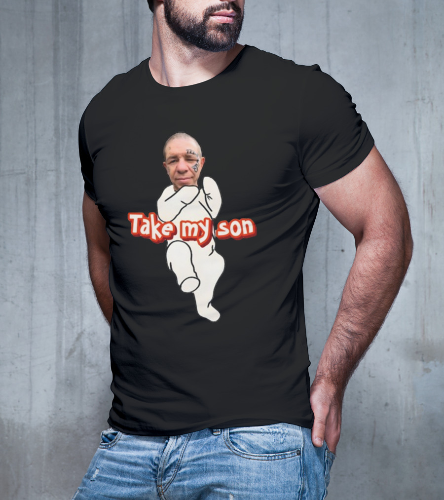 Tike Myson Take My Son Baby Drawing Tattoo Face T-Shirt