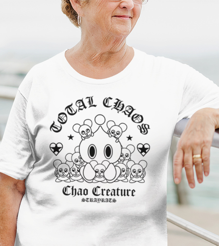 Total Chaos Chao Creature Stray Rats Hearts And Stars T-Shirt