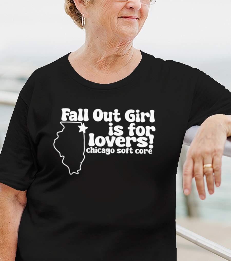 Fall Out Girl Is For Lovers Chicago Soft Core Illinois Outline Star T-Shirt