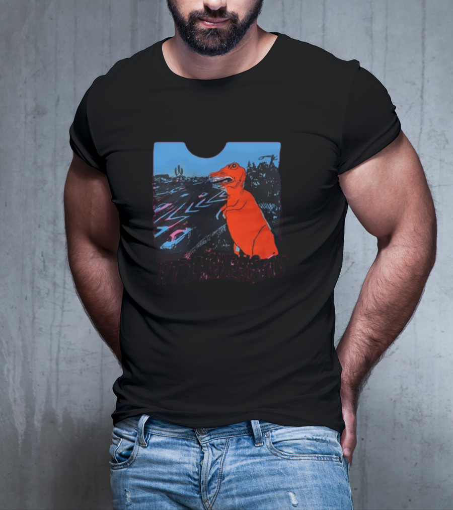 RT 1 Saugus Massachusetts Dinosaur Route Scene T-Shirt