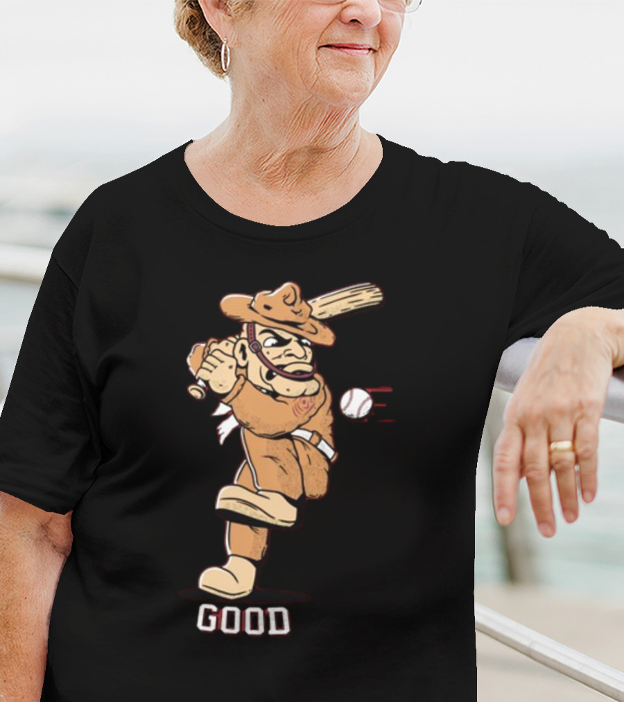 Tam Baseball Good Cowpoke Batter Action T-Shirt