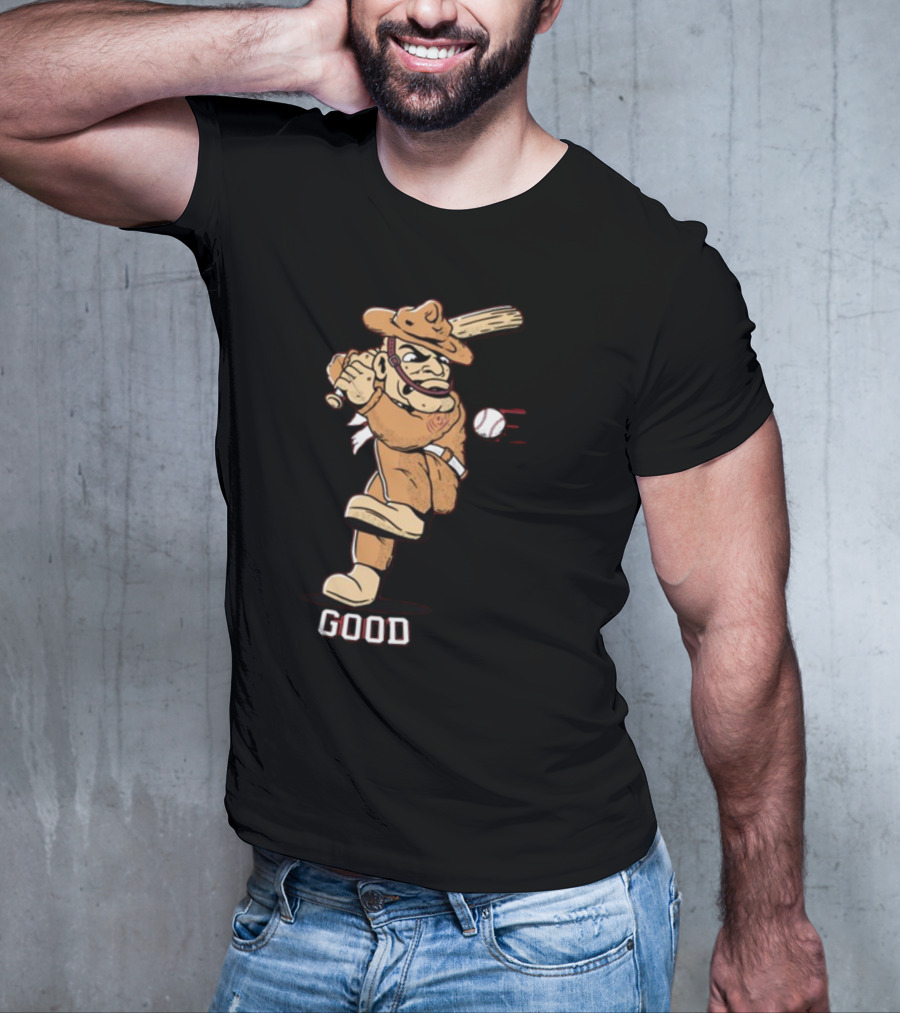 Tam Baseball Good Cowpoke Batter Action T-Shirt