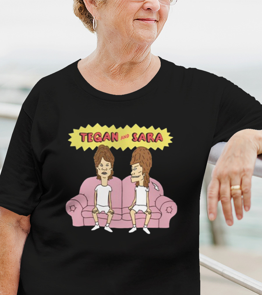 Tegan And Sara B Cartoon Style Couch Duo T-Shirt