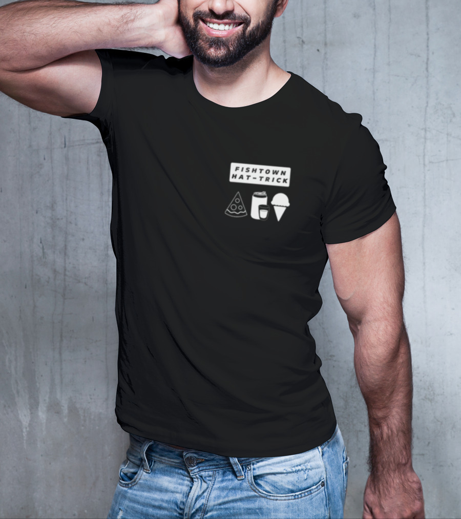 Fishtown Hat Trick Pizza Coffee Ice Cream T-Shirt