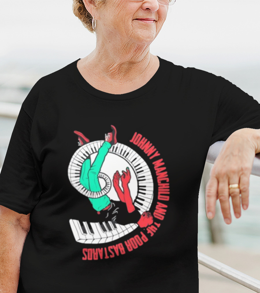 Johnny Manchild And The Poor Bastards Spiral Keyboard T-Shirt