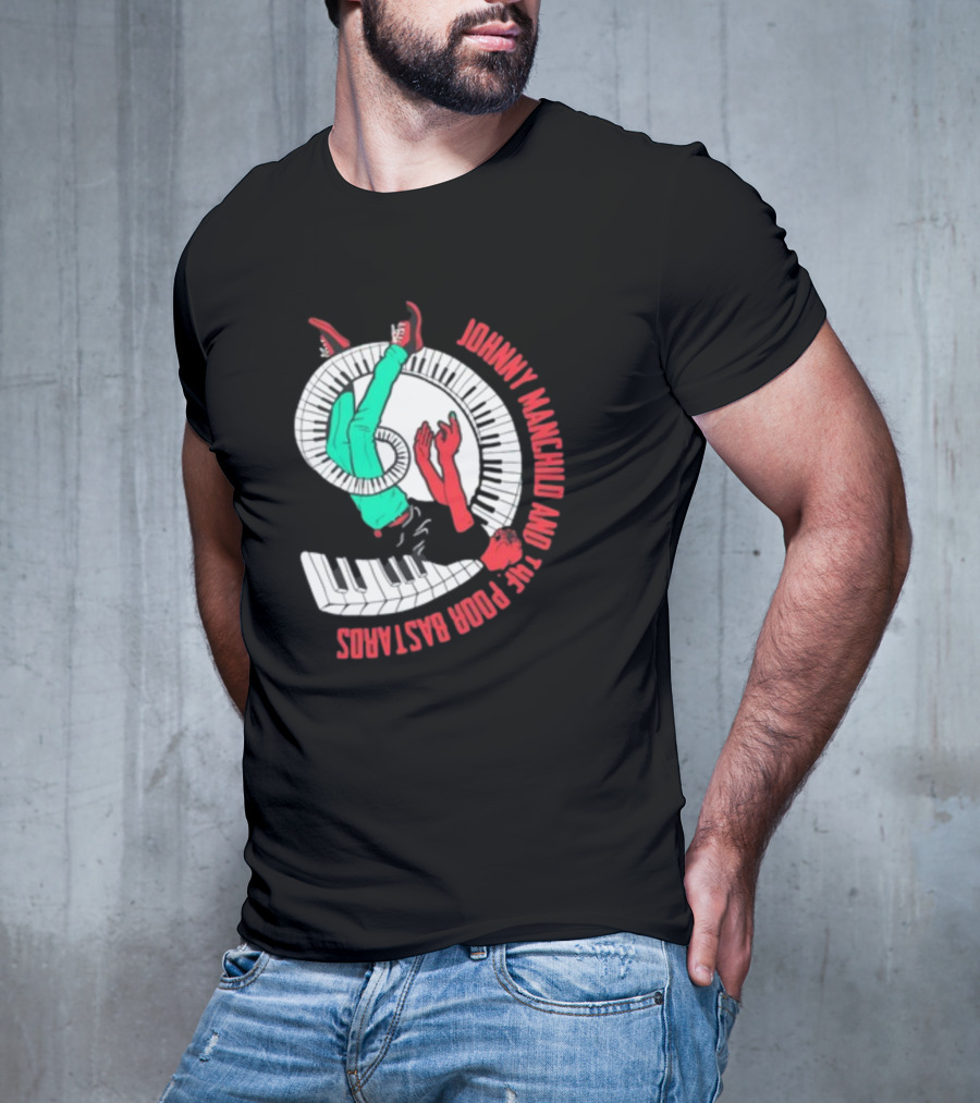 Johnny Manchild And The Poor Bastards Spiral Keyboard T-Shirt