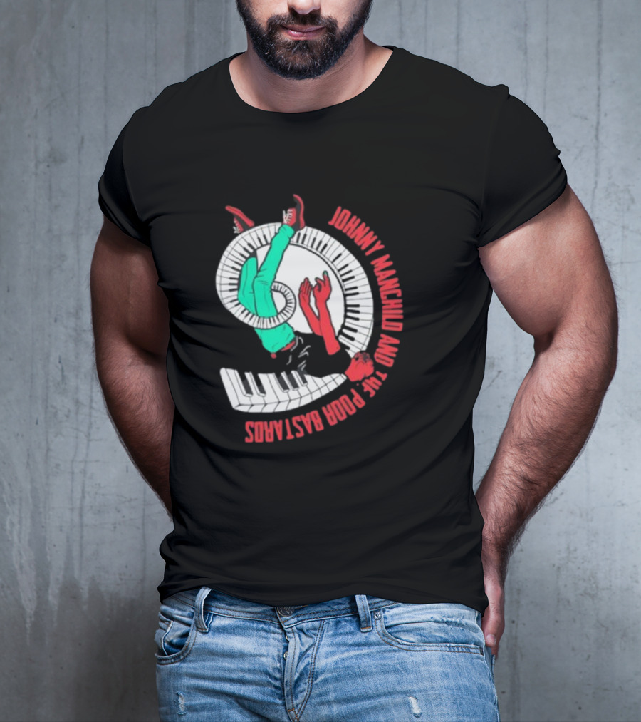 Johnny Manchild And The Poor Bastards Spiral Keyboard T-Shirt