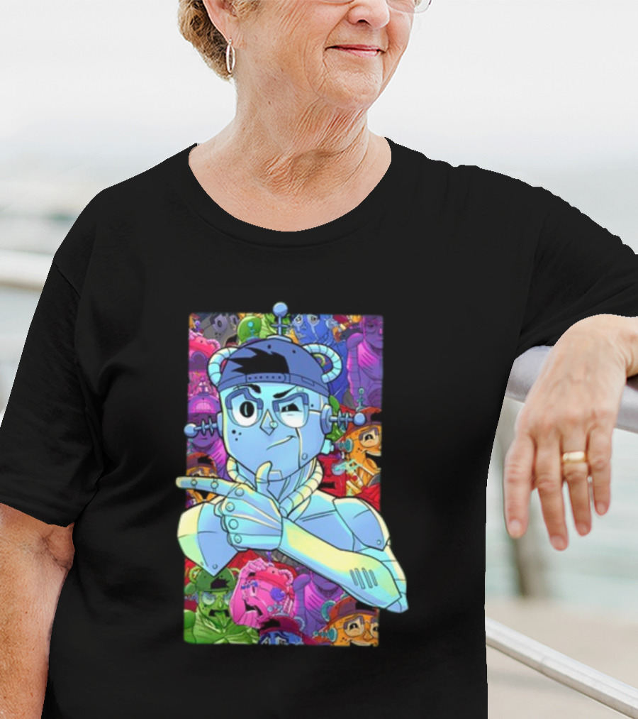 Kt8 Ray Volpe Volpeverse Colorful Futuristic Robot Characters T-Shirt