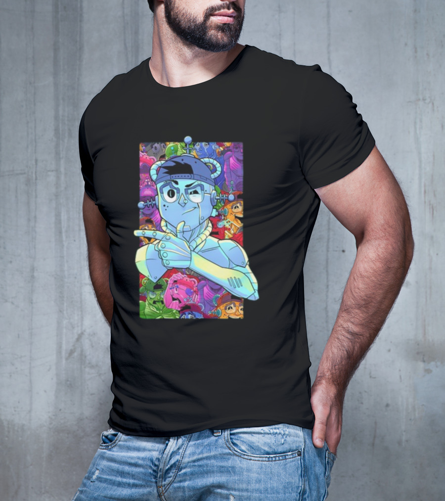 Kt8 Ray Volpe Volpeverse Colorful Futuristic Robot Characters T-Shirt