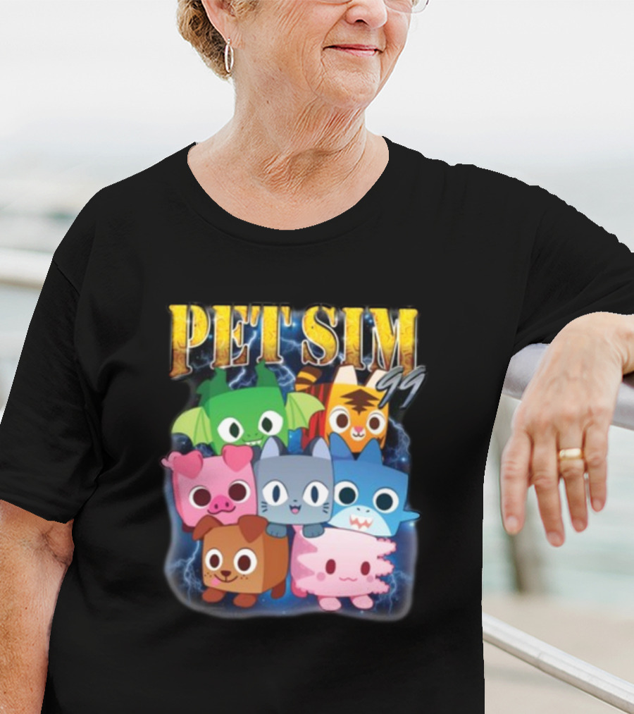 Pet Sim Ninety Nine Cute Animal Characters With GG T-Shirt
