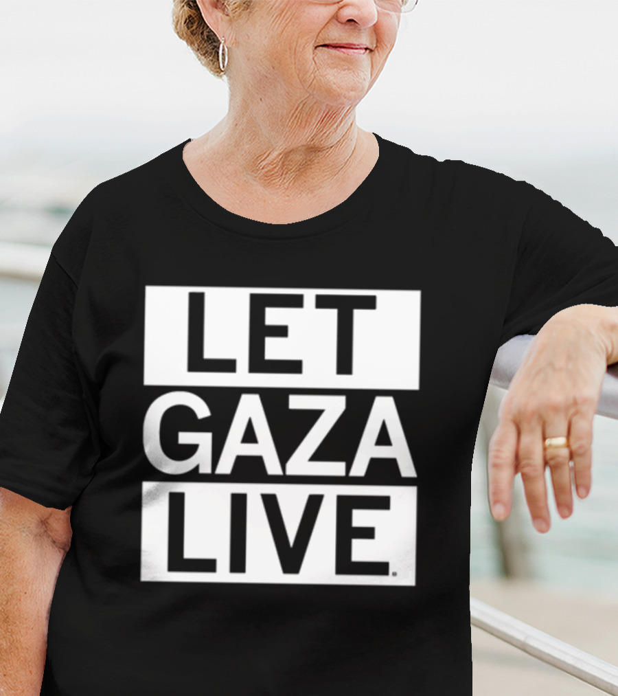 Raygun Let Gaza Live Bold Protest Message T-Shirt