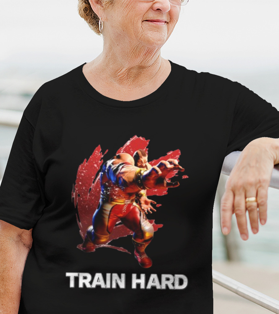 Zangief Train Hard Fighter Action Pose T-Shirt