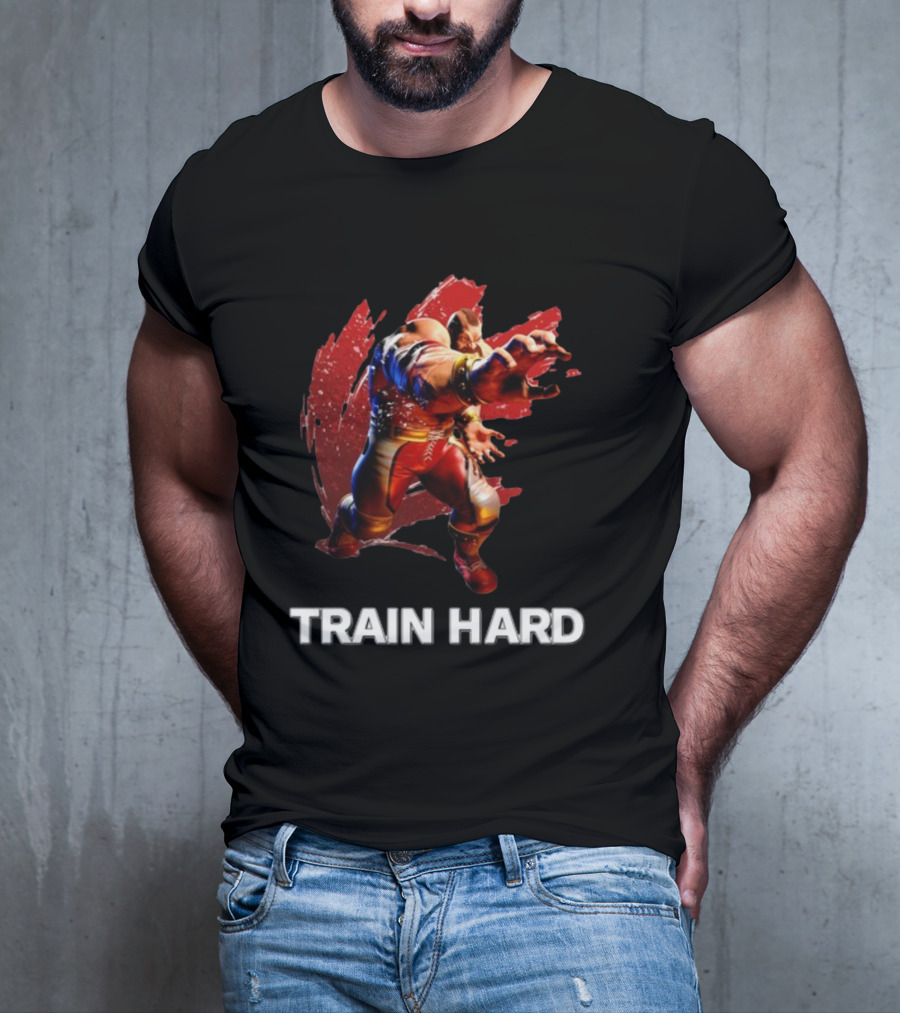 Zangief Train Hard Fighter Action Pose T-Shirt
