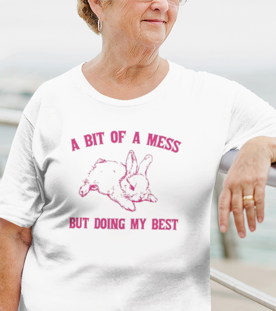 A Bit Of A Mess But Doing My Best Rabbit Sketch In T-Shirt