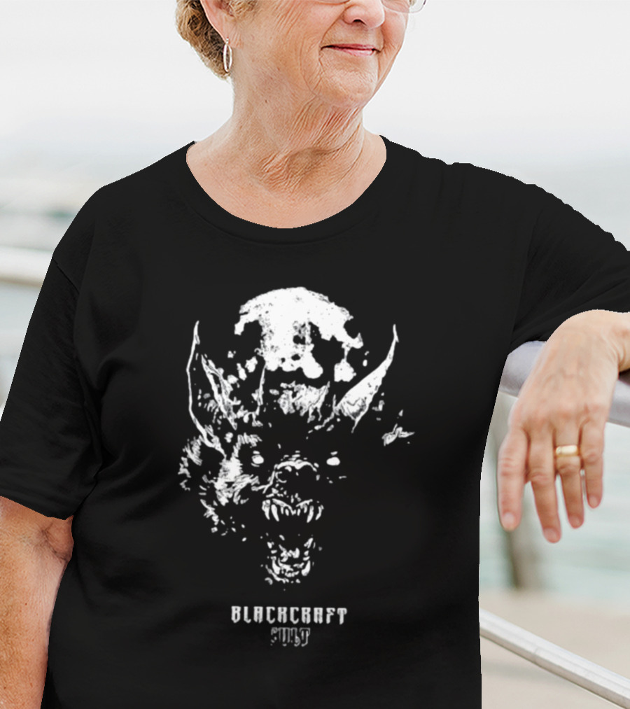 Blackcraftcult Spooky Bat Face T-Shirt