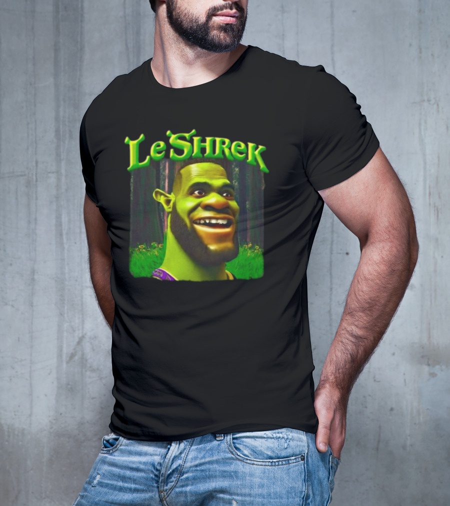 LeShrek Funnyahhtees Basketball Ogre Crossover T-Shirt