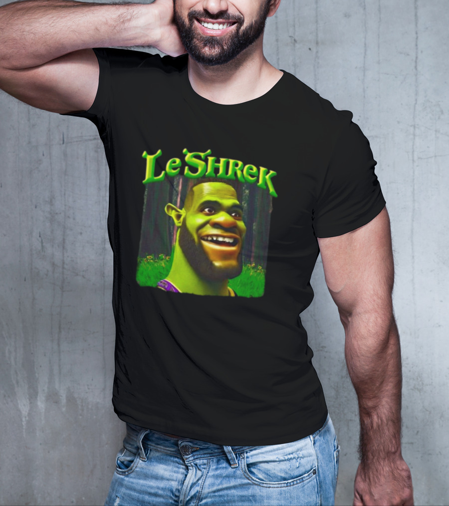 LeShrek Funnyahhtees Basketball Ogre Crossover T-Shirt