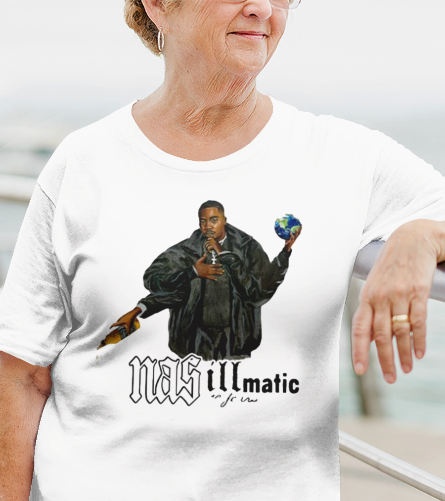 Nasirjones Illmatic 30 Years Globe And Wine T-Shirt