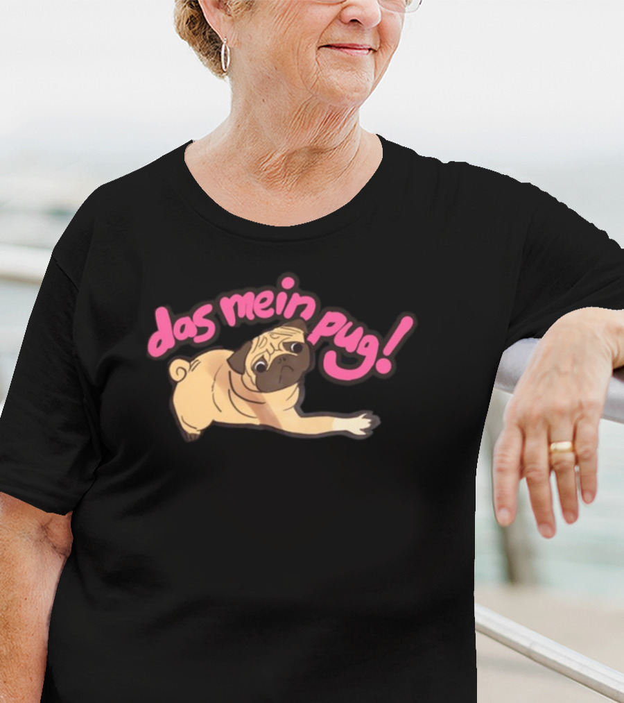 Das Mein Pug Dog Playful Illustration T-Shirt