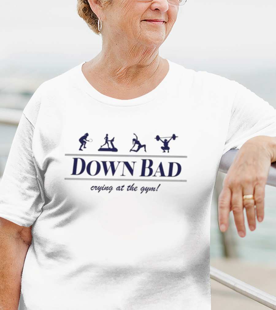 Down Bad Crying At The Gym Fitness Icons T-Shirt