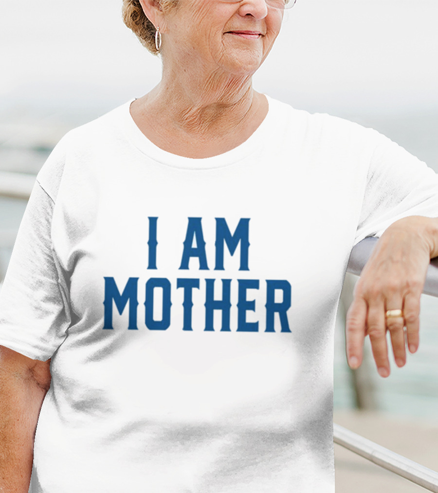 Kesha I Am Mother Blue Block Lettering T-Shirt
