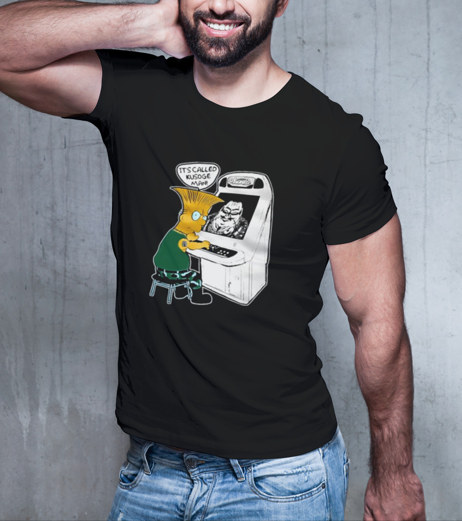 Simption Arcade Gamer It's Called Kusoge Man T-Shirt