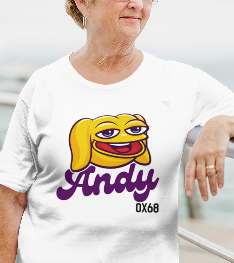 Andy Ox68 Emoji Face Yellow Dog T-Shirt