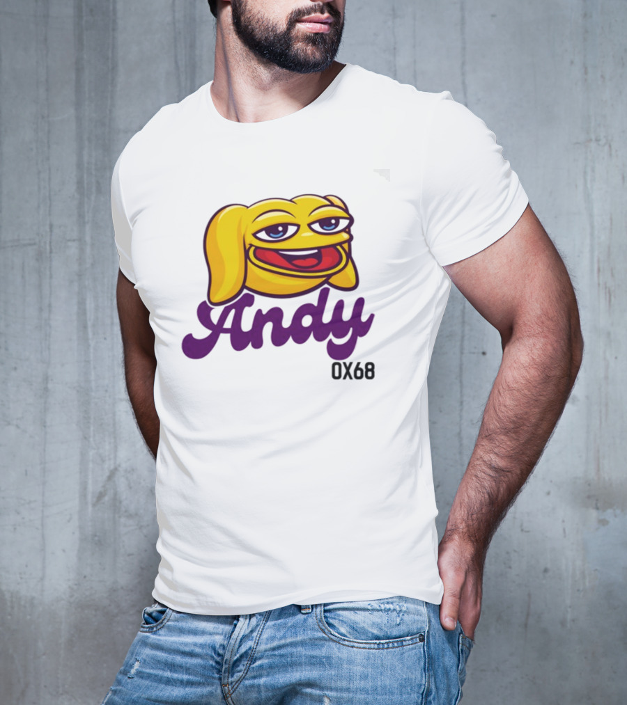Andy Ox68 Emoji Face Yellow Dog T-Shirt