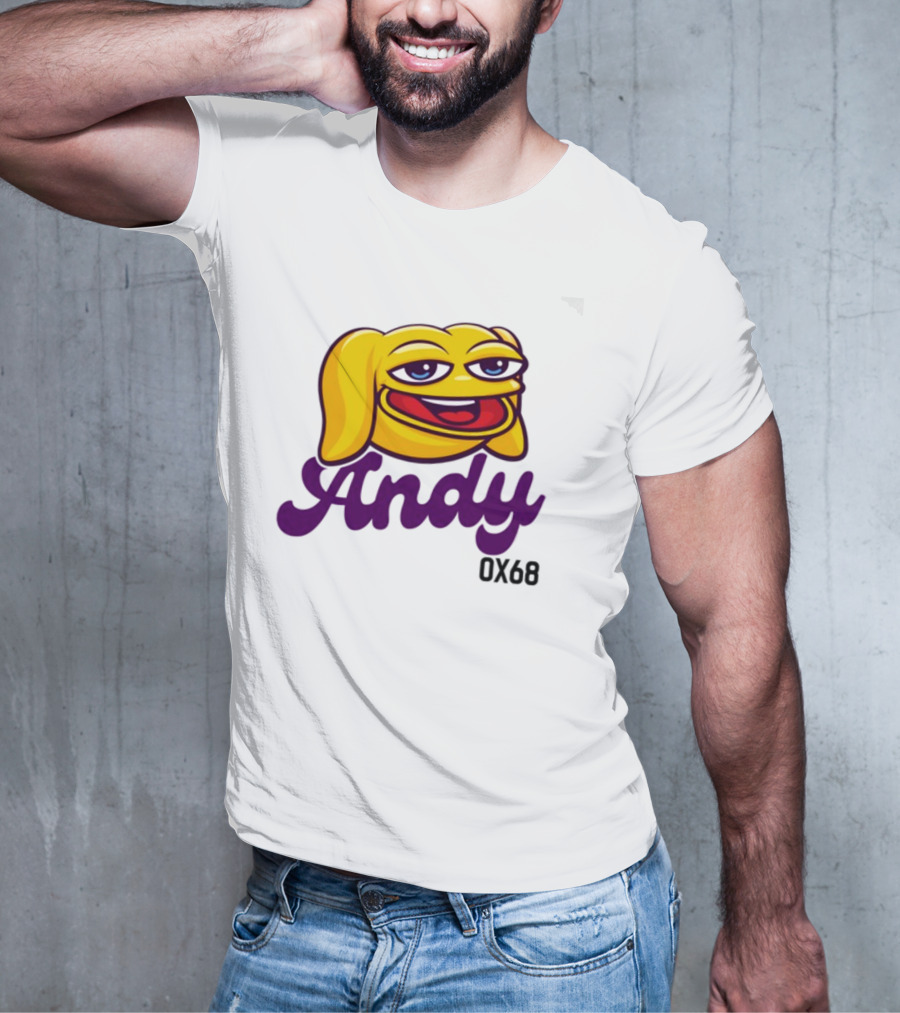 Andy Ox68 Emoji Face Yellow Dog T-Shirt