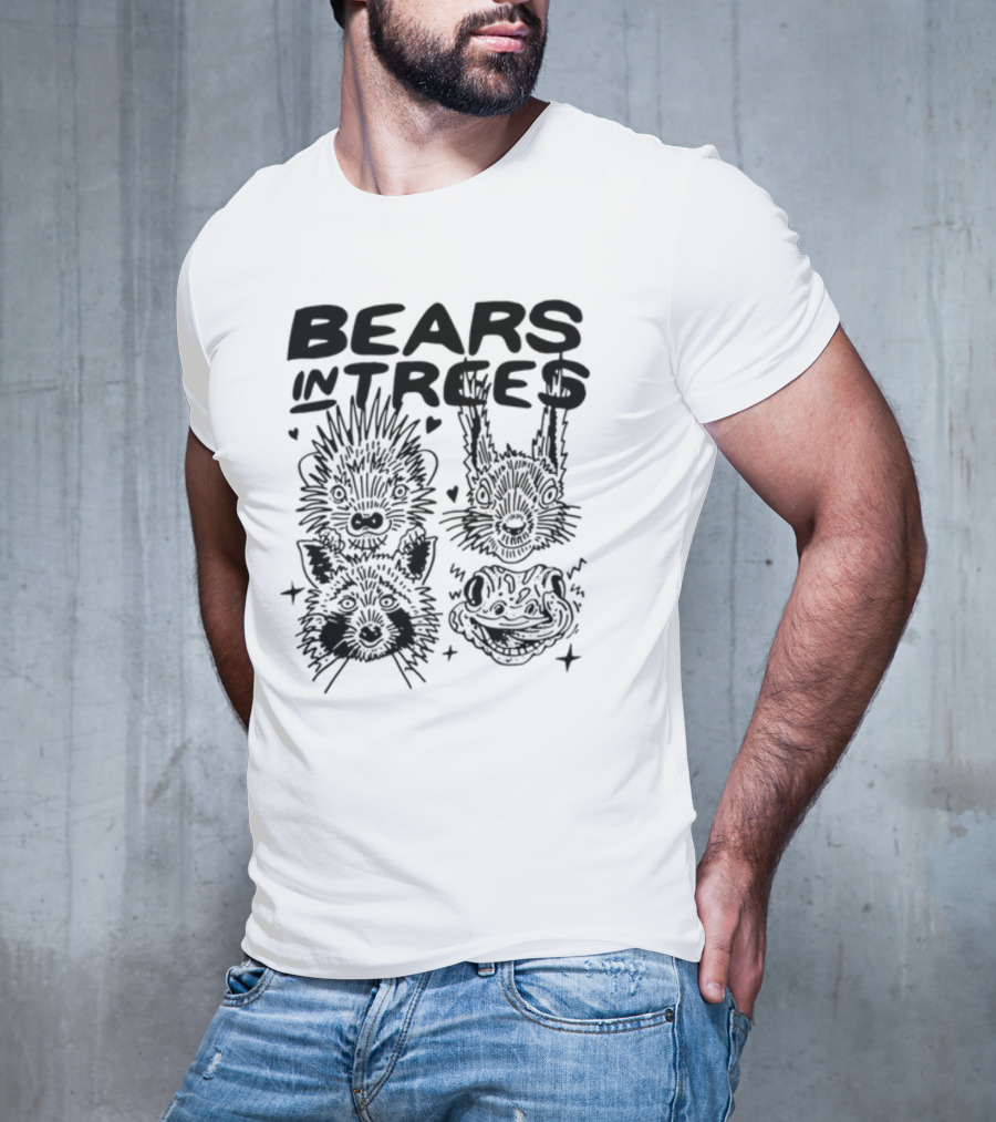Bears In Trees Animals Wildlife Faces T-Shirt