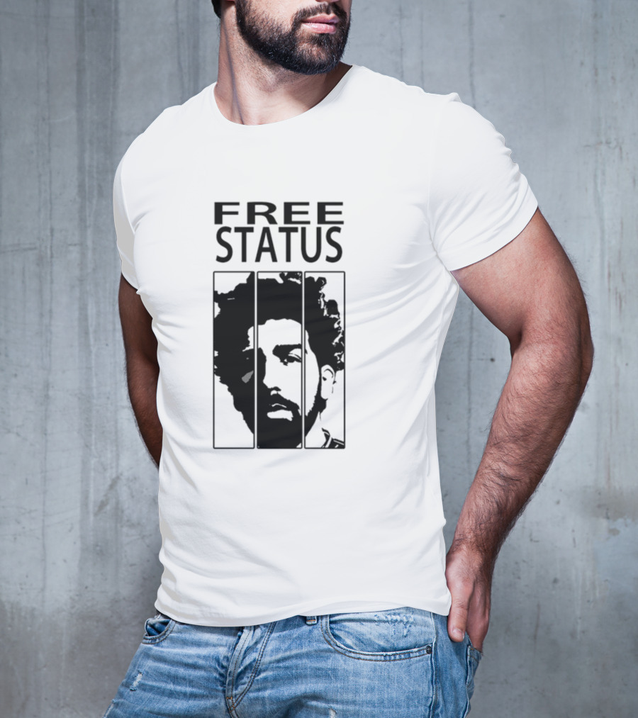Mr.Fiendx Free Status Portrait In Monochrome T-Shirt