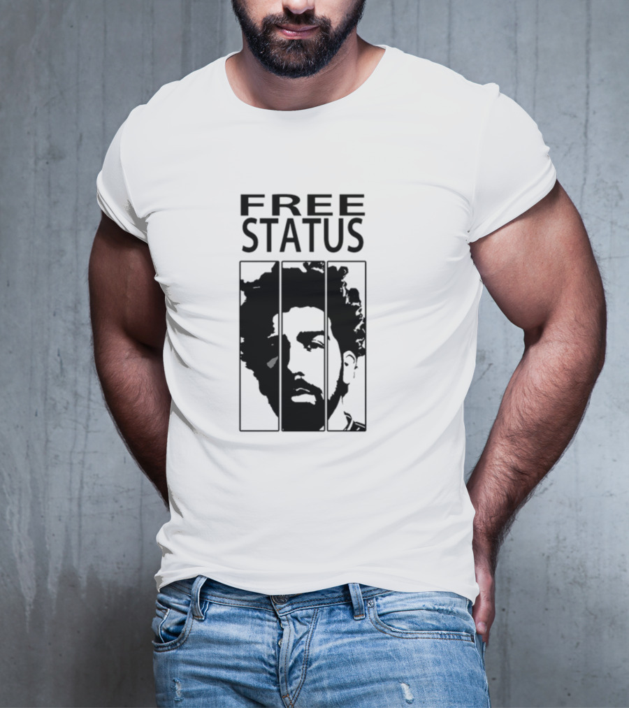 Mr.Fiendx Free Status Portrait In Monochrome T-Shirt